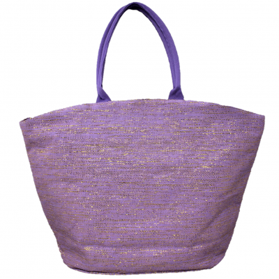 10001- PURPLE AND GOLD CANVAS TOTE BAG